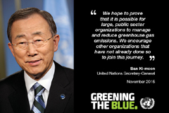 United Nations reports on its 2014 greenhouse gas emissions