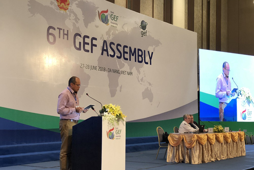 BRS Executive Secretary conducts live interview at The GEF Assembly, Danang, Viet Nam