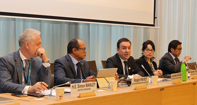 Rolph Payet at the high-level panel of the WTO Trade and Environment Week