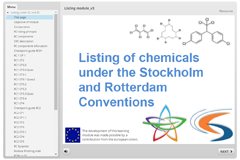 Listing of chemicals training module